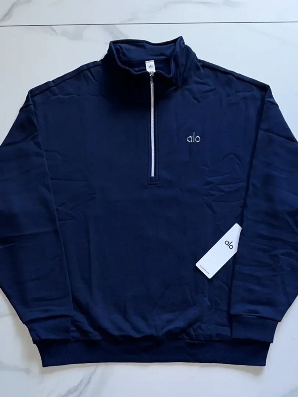 ALO Accolade Quarter-Zip Pullover Navy Size Multiple Sizes NWT - Picture 2 of 9